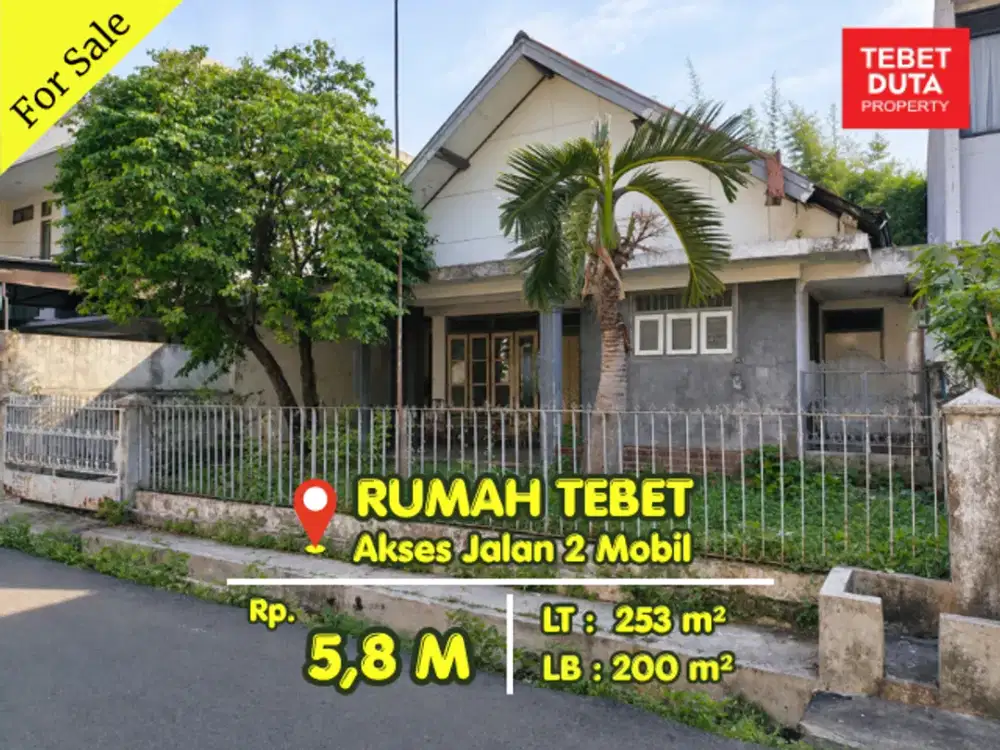Jual Cepat Rumah Tebet Hitung Tanah Lokasi Strategis Nyaman Jalan 2 Mobil