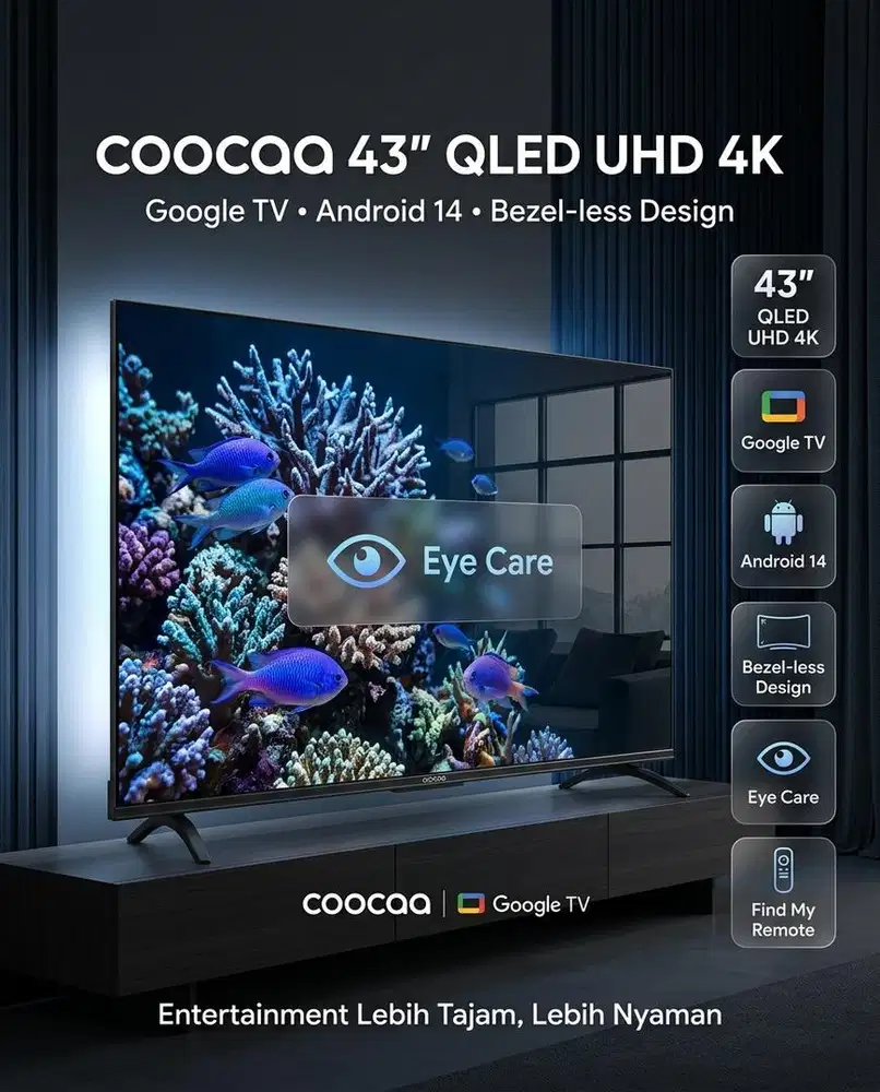 LED TV 43inch Cooca 43Q66K