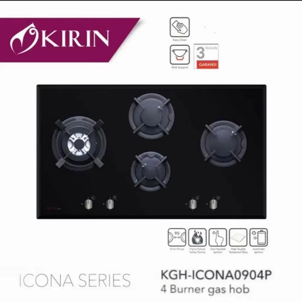 Jual Kompor Gas Kirin KGHIcona0904P