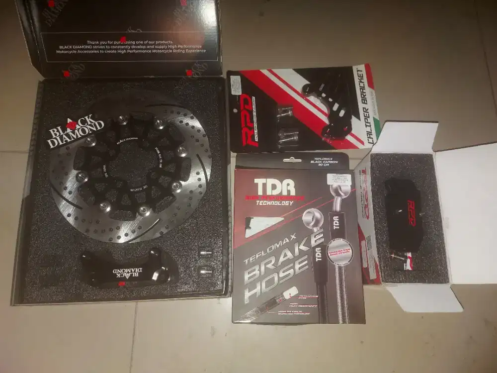 Kaliper, diskbreak 260mm, breket 260mm, selang rem buat beat vario