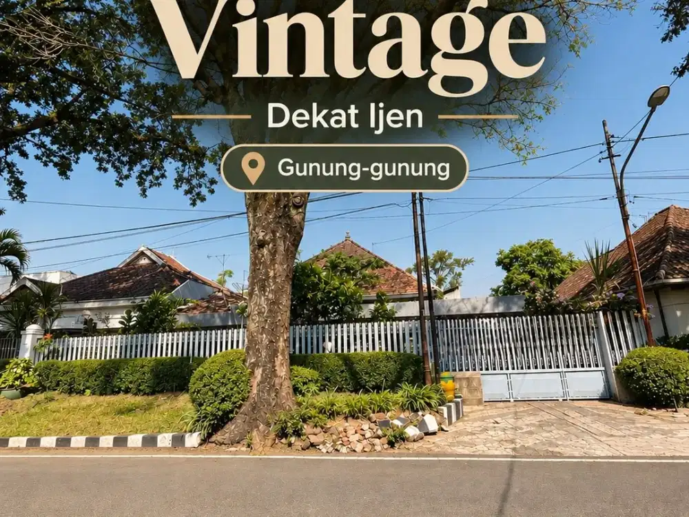 Dijual Rumah Vintage Premium Dekat Pusat Kota di Klojen Malang