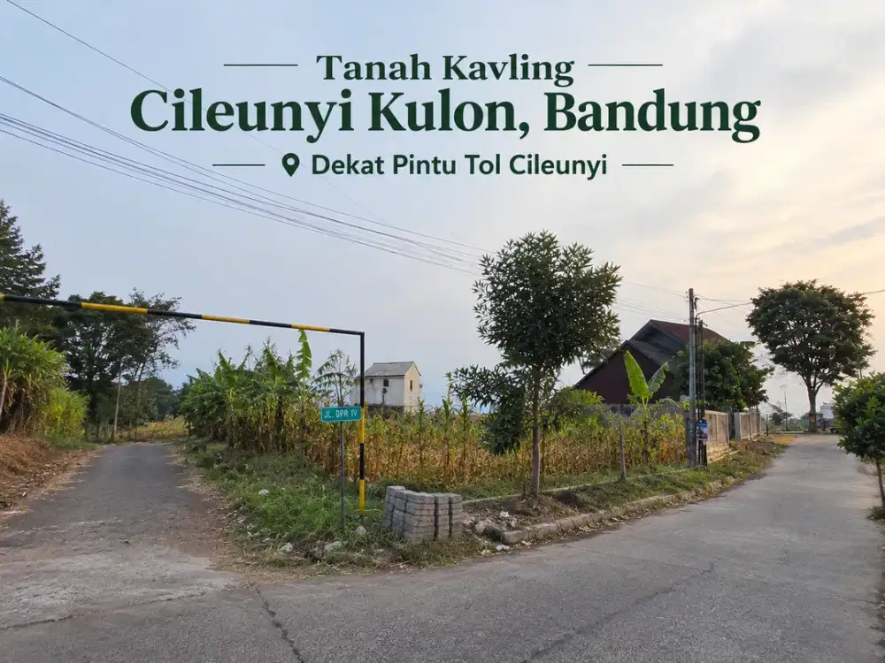 Dijual Tanah Hook Siap Bangun, Komplek Dpr Cileunyi