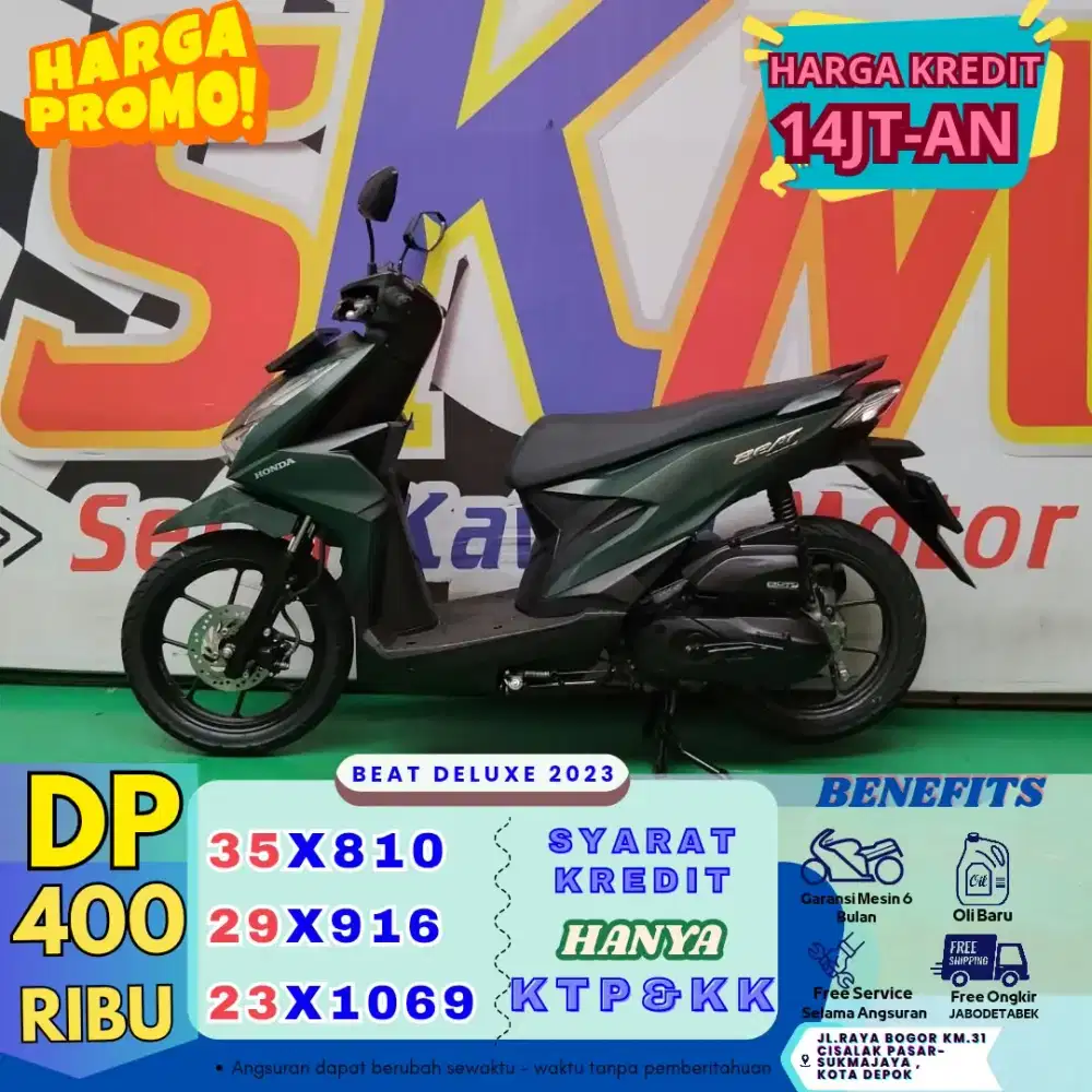 Honda Beat deluxe 2025 pajak panjang , kilometer rendah cash/credit