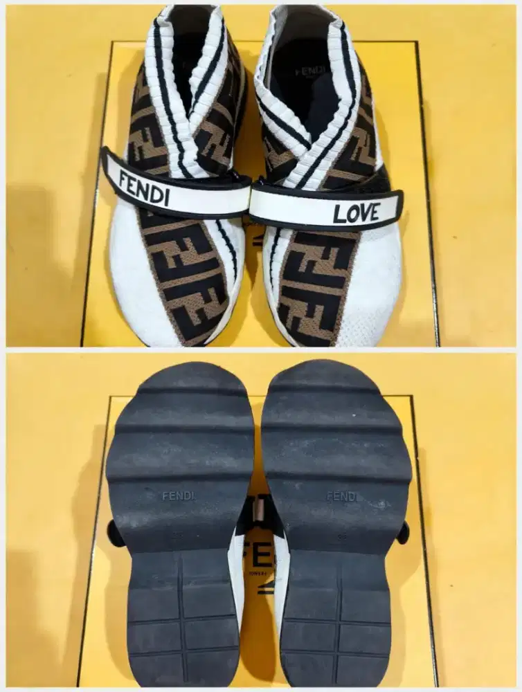 Preloved FENDI Sock Sneakers FENDI LOVE, 100% Authentic