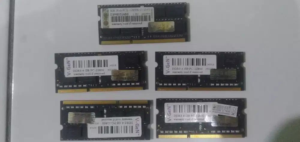 Ram laptop ddr3 4GB V-Gen & 8 GB V-Gen