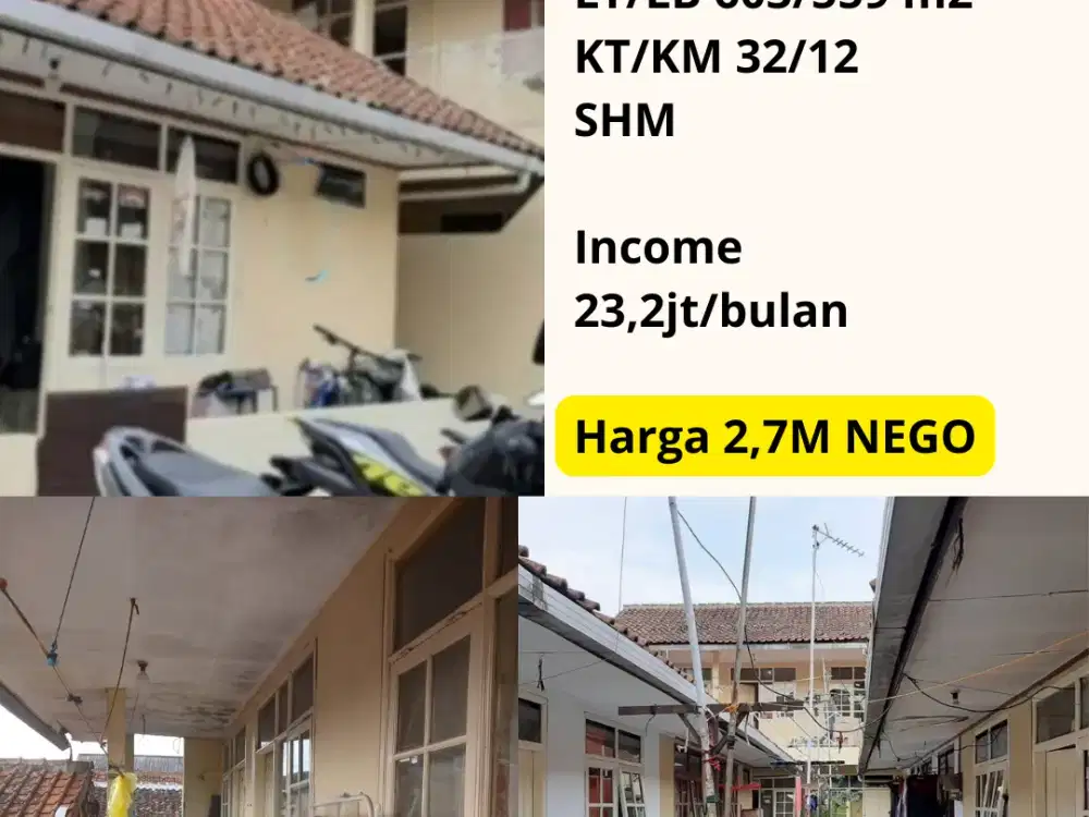 Miliki Kosan Aktif Income & Aset Bagus Strategis Pusat Kota Bandung