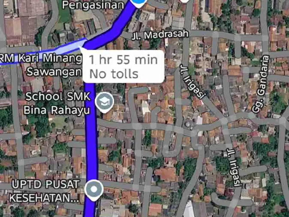 Jual tanah 550 M2 di jl Kamboja pengasinan dekat perum mutiara sawangan depok