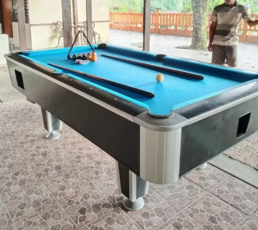 Meja billiard marmer hitam 7 feet