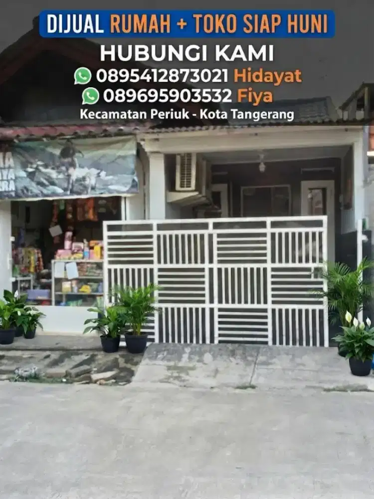 Dijual Rumah & Tempat Usaha Siap Huni Luas 60/60 SHM Periuk Tangerang