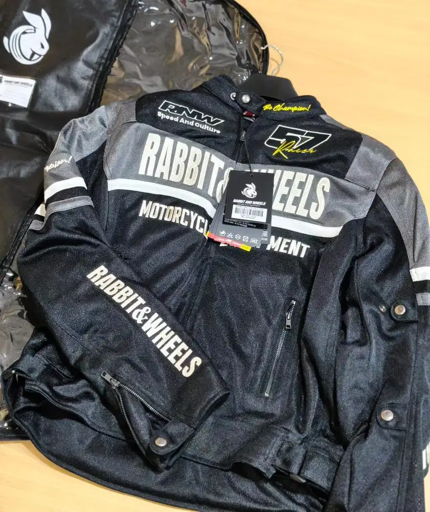 Jaket Rabbit and Wheels RNW Combo Legacy Grey Size XL Lengkap Baru