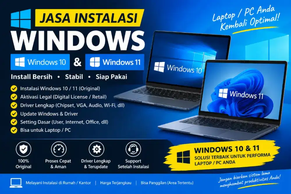 Instal clean laptop/pc
