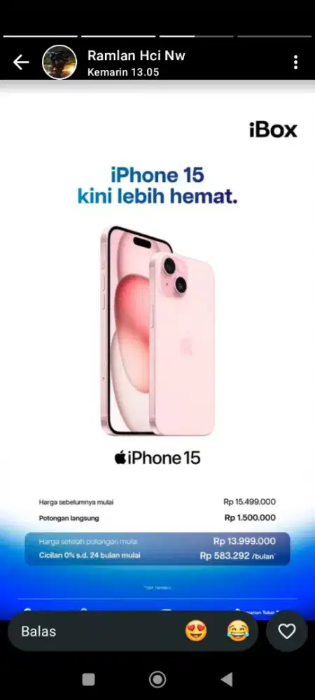 Cicilan iPhone 15