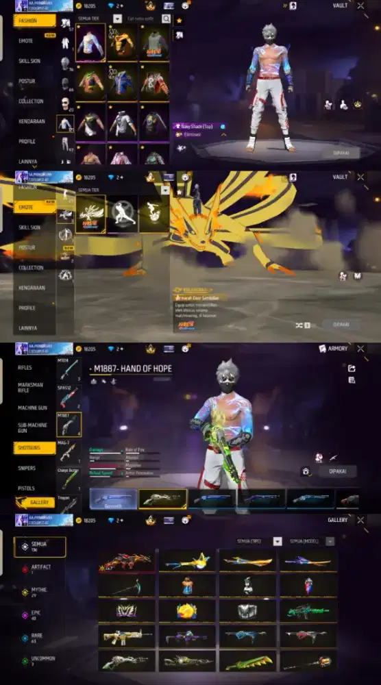 akun ff sg lumut max 1