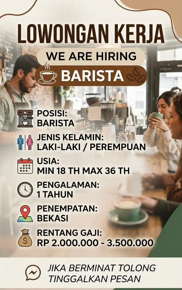 LOWONGAN KERJA BARISTA