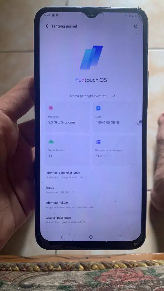 Vivo y21 ram 4/64