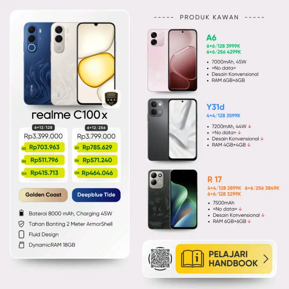 Realme C100X 6+12/256