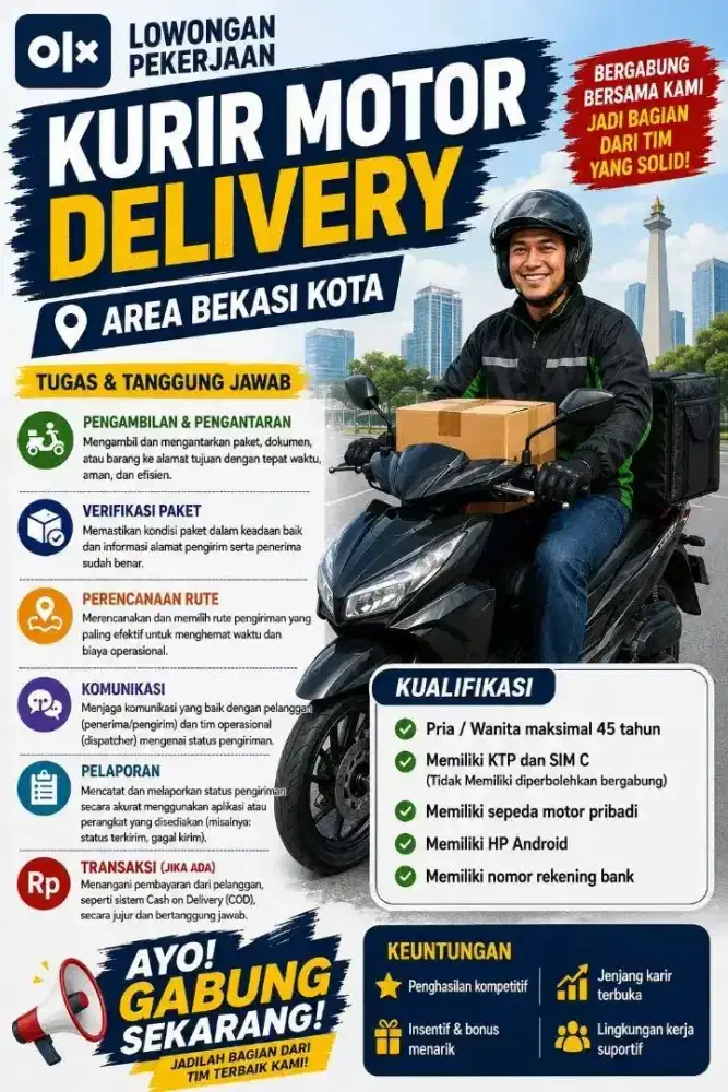 MITRA KURIR MOTOR AREA BEKASI KOTA
