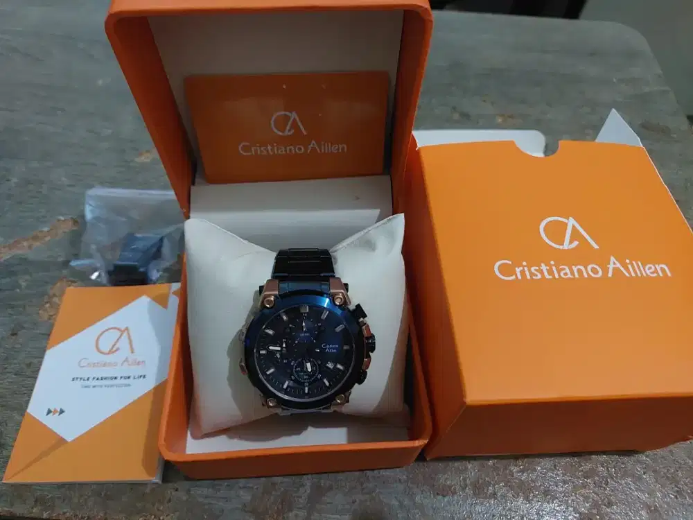 Jam tangan cristiano Aillen,jam tgn pria Analog 8907.