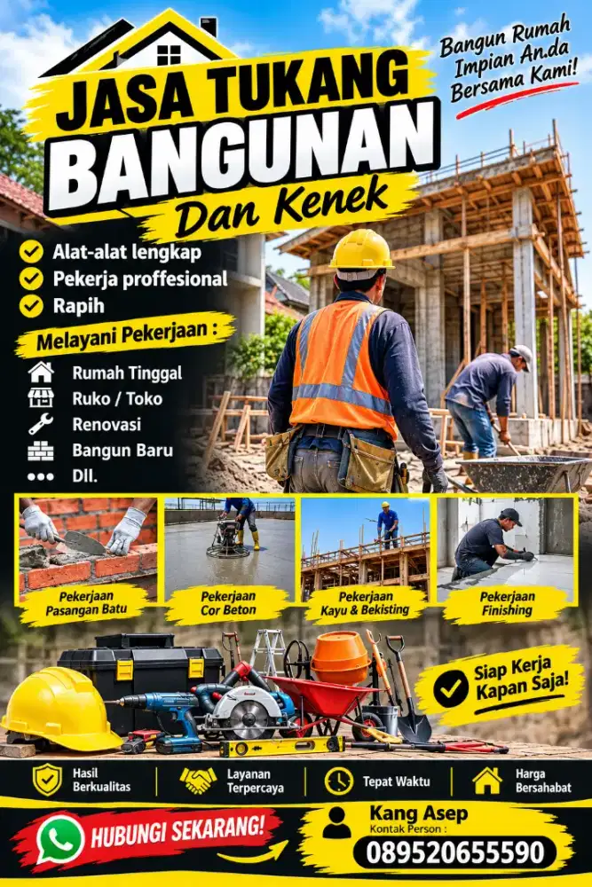 Jasa Tukang Bangunan Dan Kenek