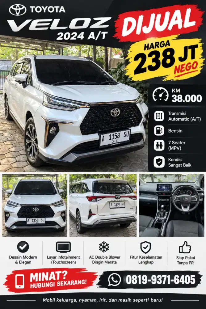 Toyota Veloz Q Non Tss 2024 A/T