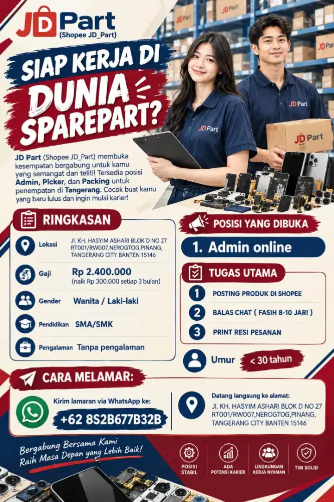 REKRUTMEN ADMIN ONLINE SHOP