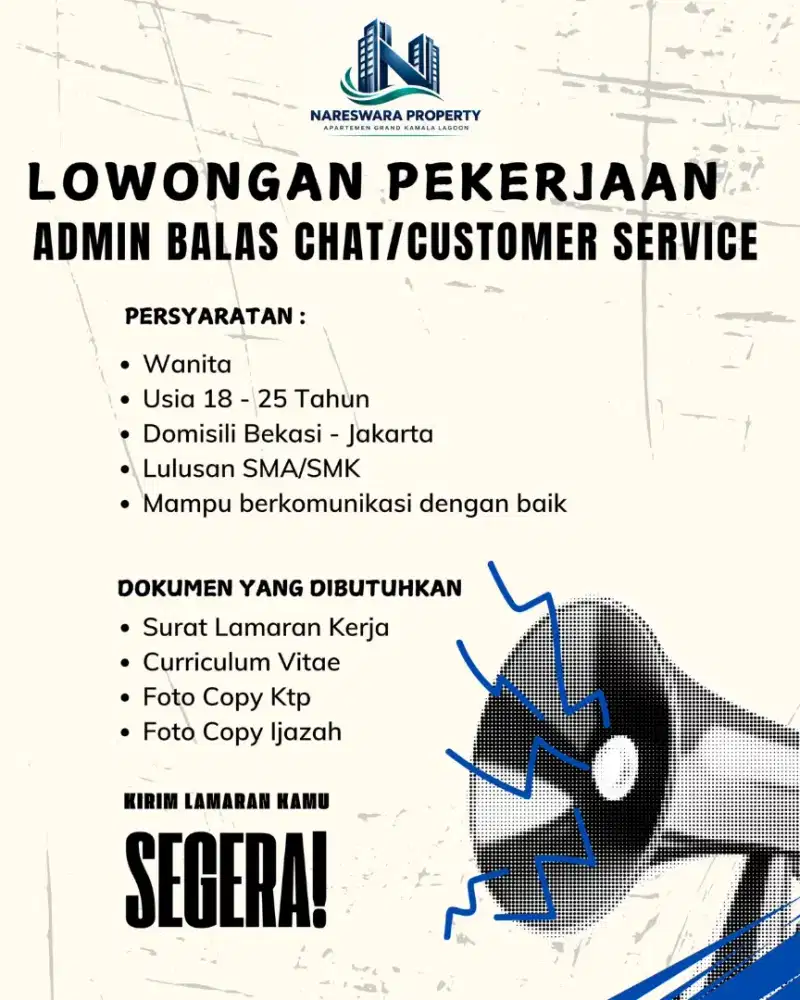 Lowongan Kerja Cleaning ~ Customer Service ., NareswaraProperty