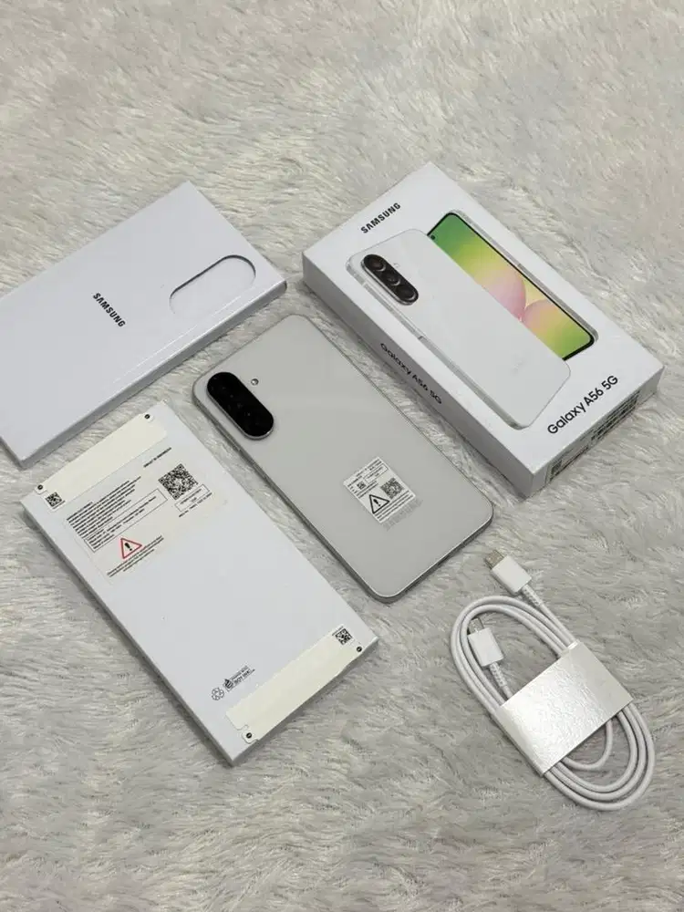 Samsung A56 5G 8/128GB Resmi SEIN Mulus Fullset Original - Lightgray