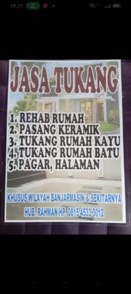 Tukang bangunan banjarmasin