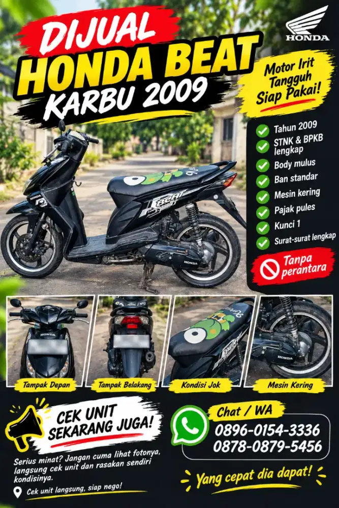 Jual motor beat karbu