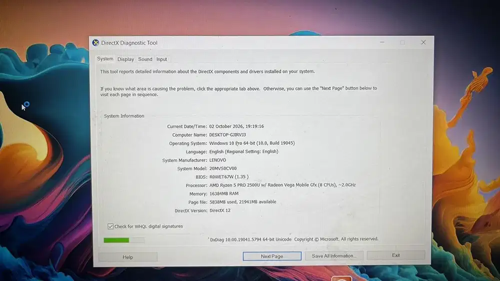 Laptop Thinkpad A485