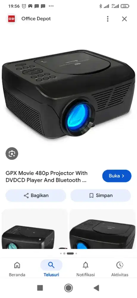 PROJEKTOR MERK GPX MOVIE+ TYPE PJD713B