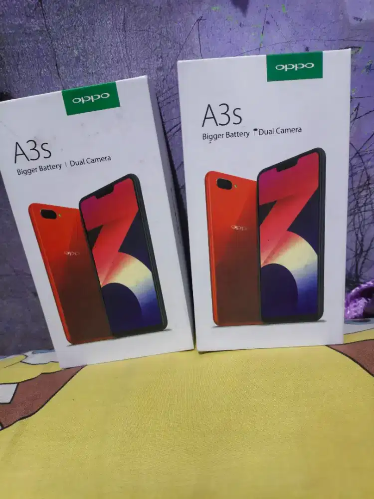 Oppo a3s 6/128 second warna biru dan merah hp normal
