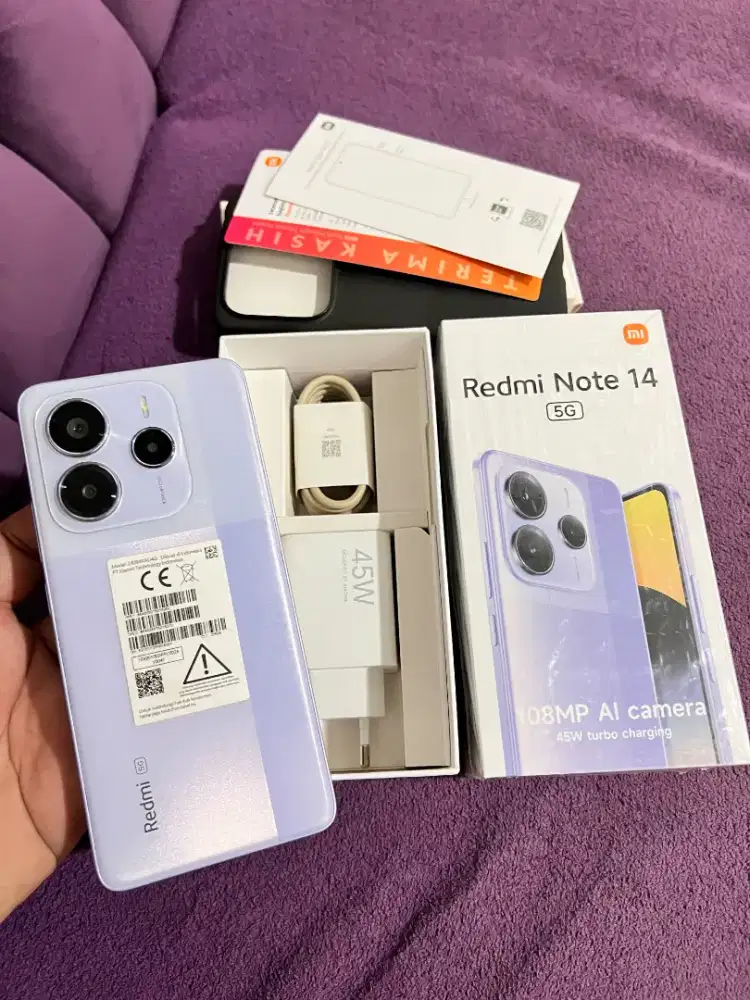 Redmi Note 14 5G 8/256GB Mulus lengkap
