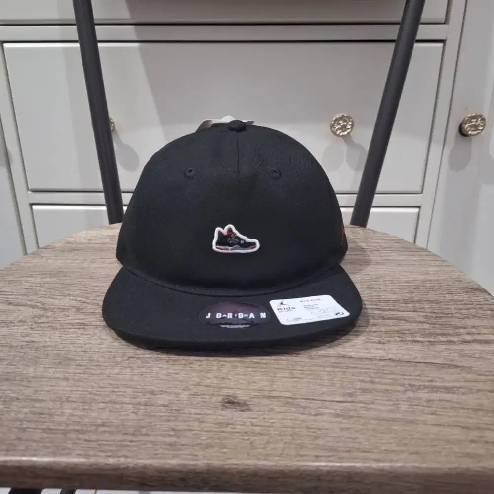 Topi AIR JORDAN Kids - JDK AJ4 Sneaker Patch Pro Cap Original Black