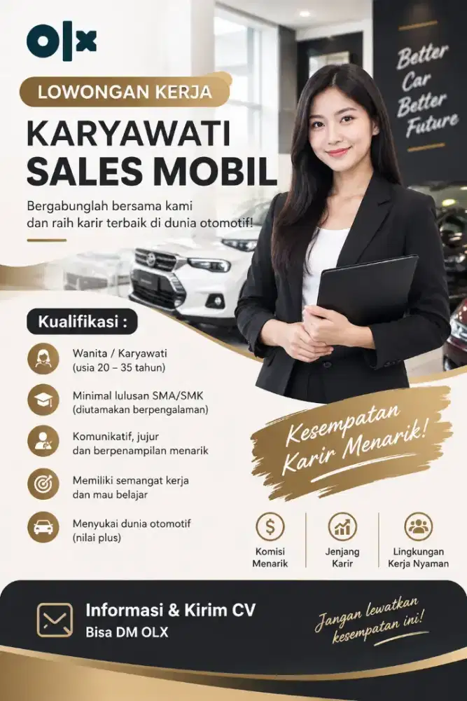 DIBUTUHKAN KARYAWATI SALES MOBIL