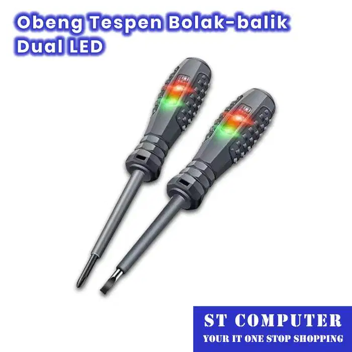 Obeng Tespen Bolak-balik Dual LED