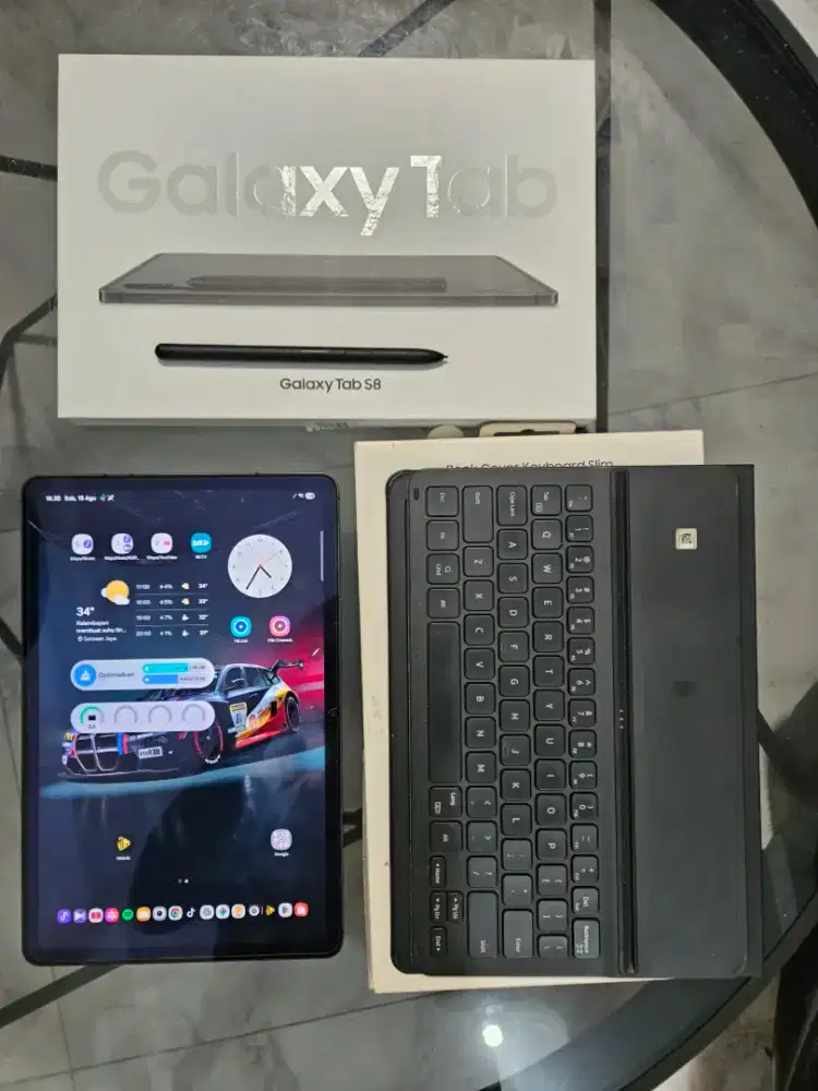 Samsung Tab S8 128GB Wifi Only dan Keyboard Ori
