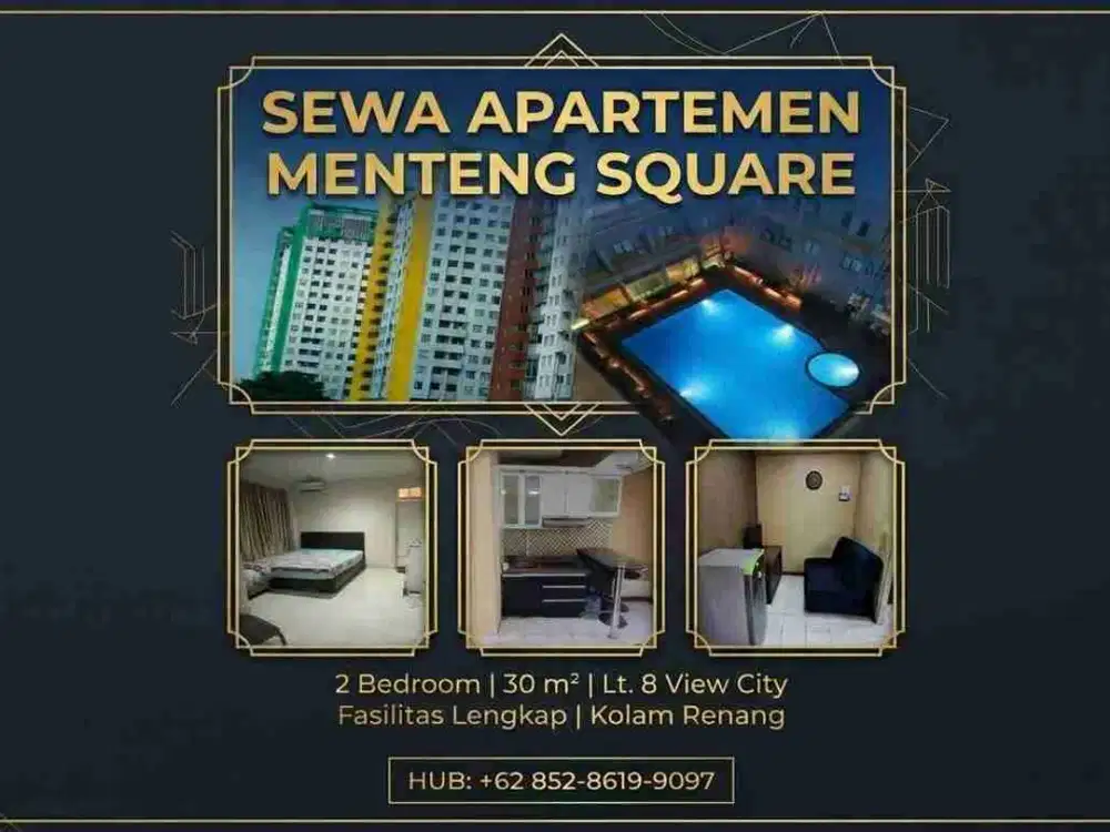 Menteng Square Salemba Jakpus Disewakan bulanan 2 BR furnished