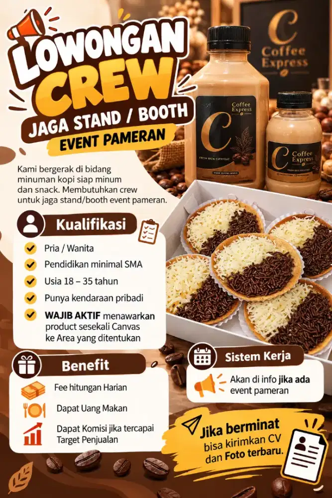 BUTUH CEPAT! CREW EVENT PAMERAN JAGA STAND / BOOTH