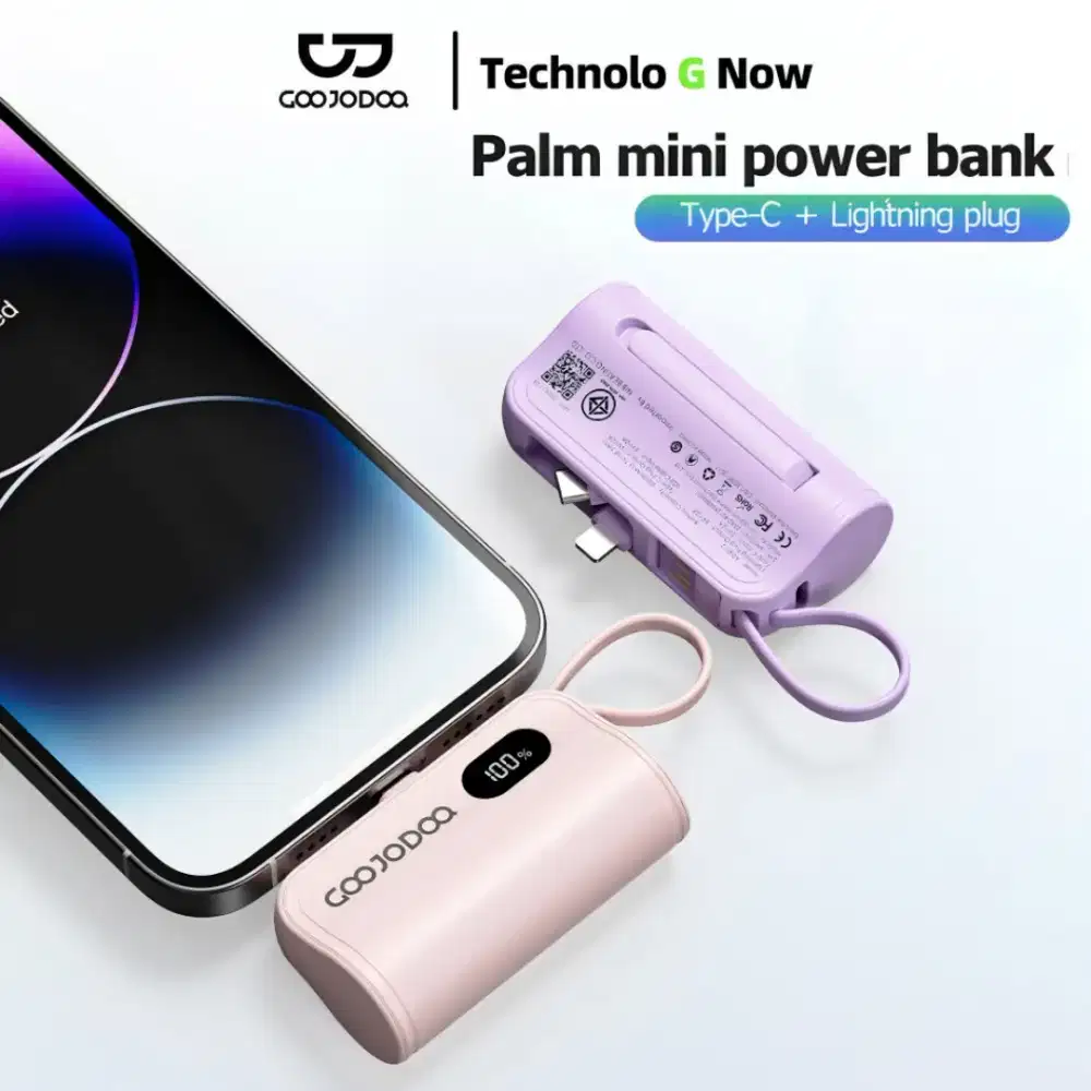 TERJUAL 10RB++  GOOJODOQ 5000mah Mini Powerbank