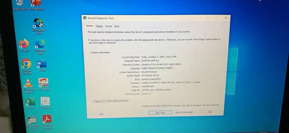 Hp probook 440 g2 core i7