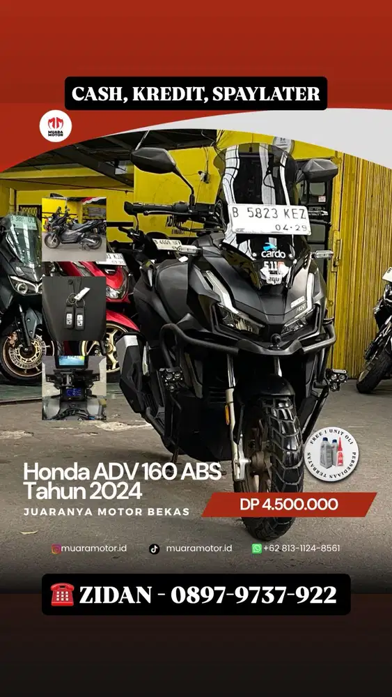 HONDA ADV 160 ABS 2024 SURAT2 KOMPLIT !!!