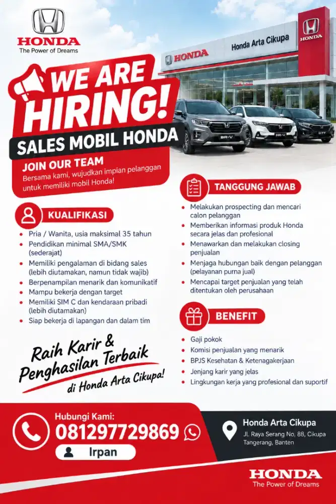 Loker sales otomotif
