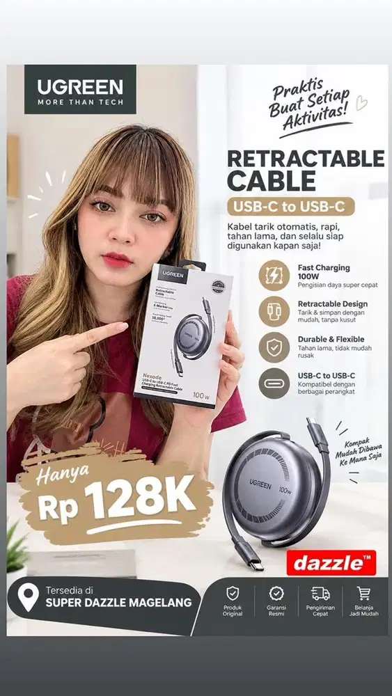 Kd ugreen retractable 100 watt