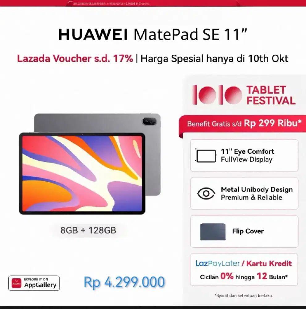 Huawei Matepad Se 11 Ram 8/128Gb