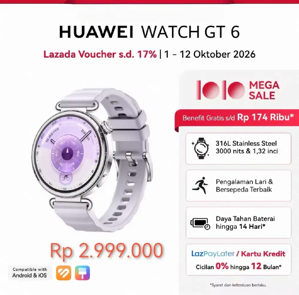 Huawei Watch Gt 6 41mm Purple