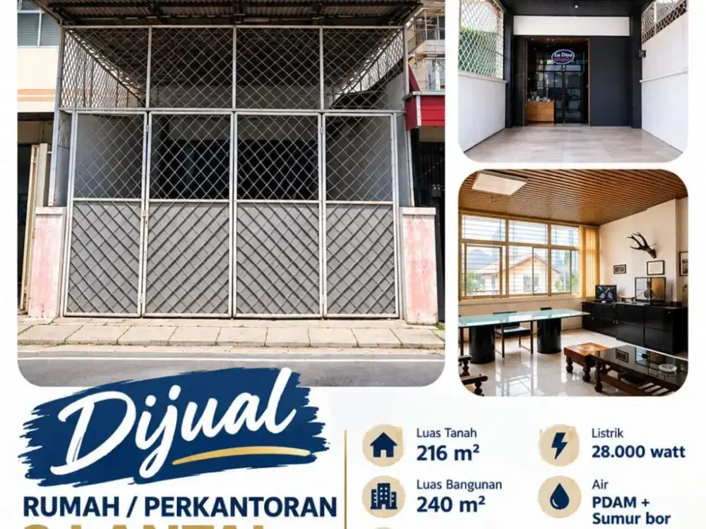 Dijual Rumah/Perkantoran 3 Lantai di Petojo Utara Jakpus.