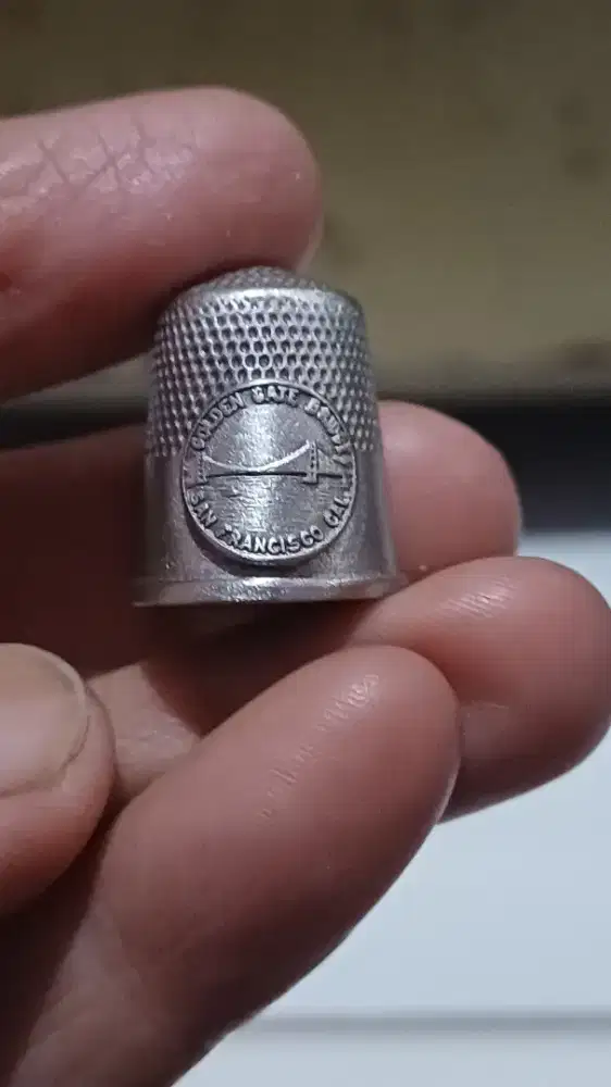 Thimble bidal jahit souvenir USA bataang antik