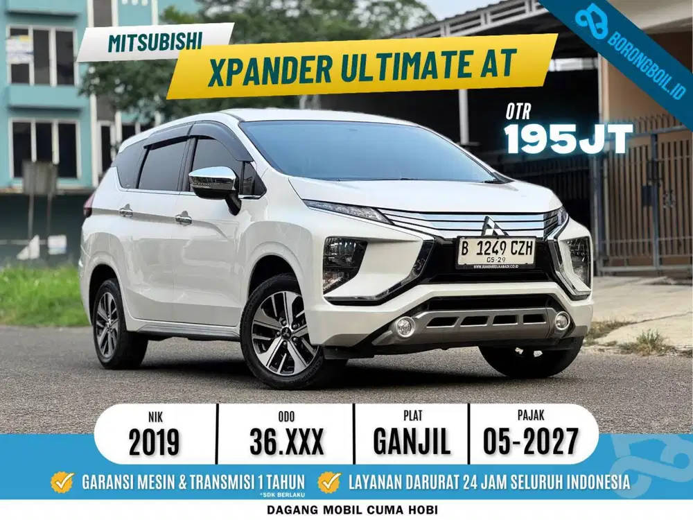 [LOWKM36RIBU] MITSUBISHI XPANDER ULTIMATE AT 2019 PUTIH METALIK