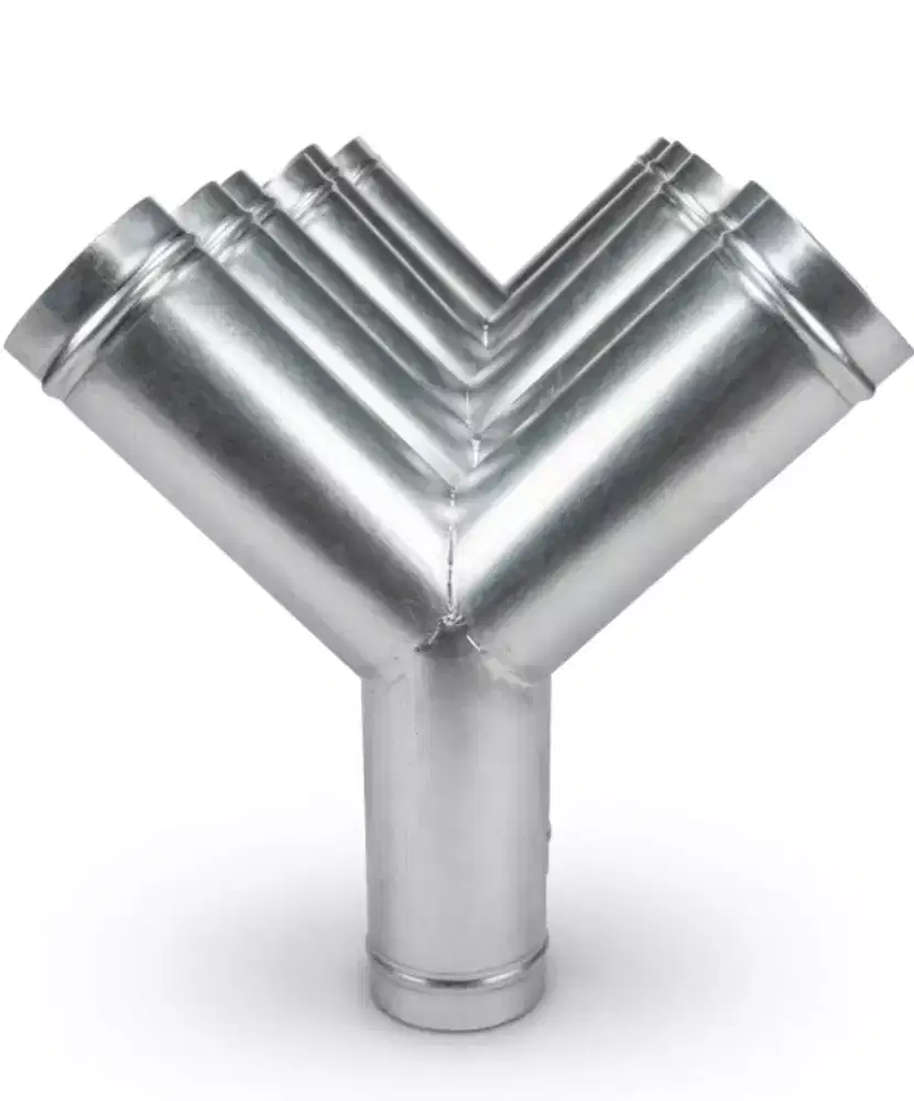 Y Branch Fitting Y Pipa Spiral Ducting BJLS Galvanis